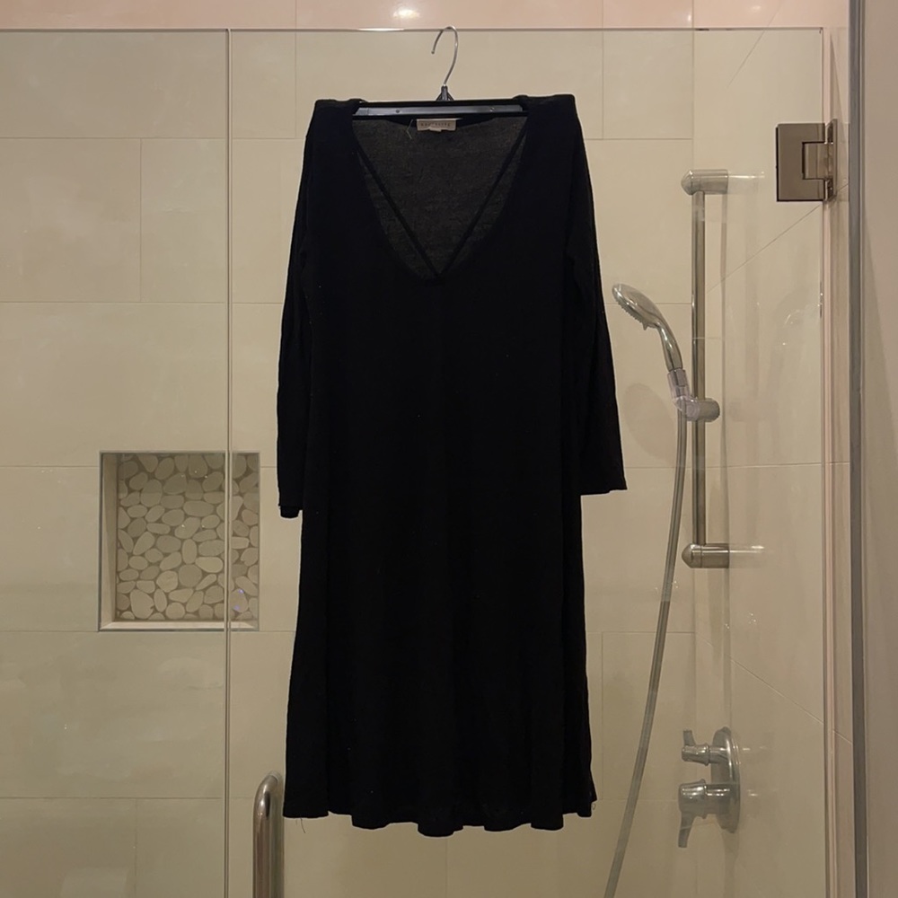 Black Socialite Long Sleeve Casual Dress